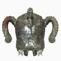 Ancient old helmet with horns 3D illustration Royalty Free Stock Photo