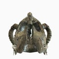 Ancient old helmet with horns 3D illustration Royalty Free Stock Photo