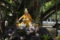 Ancient old hermit or antique ruin eremite statues for thai people travelers travel visit and respect praying blessing holy myth