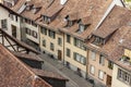 Ancient old red roofs in Bern town center
