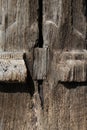Ancient Old Wooden Pillar Royalty Free Stock Photo
