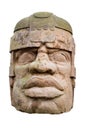 Ancient olmec head Royalty Free Stock Photo