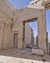 Ancient open door, acropolis of Athens Royalty Free Stock Photo