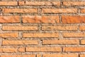 Ancient orange red brick of ancient times texture