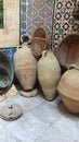 Ancient Oriental utensils in an Arab house in Tunisia