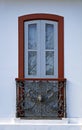 Ancient ornamental grid on colonial balcony