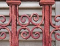 Ancient ornamental metallic grid on window, Rio Royalty Free Stock Photo