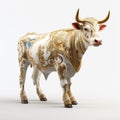 Elaborately Decorated Baroque Bull - 3d Render Royalty Free Stock Photo