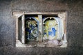 Ancient orthodox church interior painted walls in gondar ethiopia