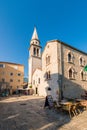 Ancient Orthodox church made of stone in the Byzantine style in Budva Adriatic, Montenegro