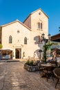 Ancient Orthodox church made of stone in the Byzantine style in Kotor Adriatic, Montenegro Royalty Free Stock Photo