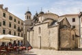 Ancient Orthodox church made of stone in the Byzantine style in Kotor Adriatic, Montenegro Royalty Free Stock Photo