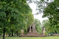 Ancient Pagoda in archaeological site at Ayutthaya Thailand.