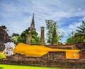 Ancient Pagoda in Ayuthaya historical park Royalty Free Stock Photo