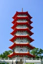 Ancient pagoda in Chinese garden, Singapore Royalty Free Stock Photo