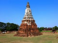 Ancient pagoda at historic site in Ayuttaya province,Thailan