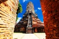 Ancient pagoda at Wat Chaiwattanaram in Ayutthaya province, Thai