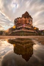 Ancient pagoda at Wat Chedi Luang temple 700 years in Chiang Mai Royalty Free Stock Photo