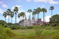Ancient pagodas in the countryside from Bagan in Myanmar Royalty Free Stock Photo