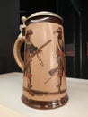 Ancient painted brown jug