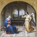 Ancient painting of the annunciation