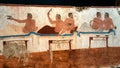 Ancient paintings in Paestum, Italy