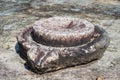 Ancient pan or device used at tin pewter castings Royalty Free Stock Photo