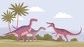 Ancient pangolin Iguanodon vs Baryonyx of the Jurassic period