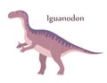 Ancient pangolin iguanodon on a white background