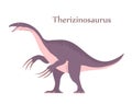 Ancient pangolin therizinosaurus on a white background