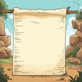 Ancient papyrus manuscript old paper mockup scroll vector design illustration Royalty Free Stock Photo