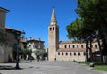 The ancient patriarchal Santa Eufemia cathedral of Grado  in a summer day Royalty Free Stock Photo