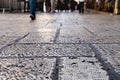 Ancient pavement stones on the old Jerusalem street