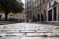 Ancient paving stone on the historic square Royalty Free Stock Photo