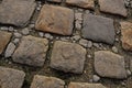 Ancient paving stones of the palace courtyard. Paris. Royalty Free Stock Photo