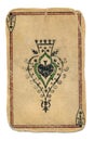 Ancient paying card ace of spades ornamental background