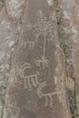 Ancient petroglyphs in Langar village in Wakhan valley, Tajikist