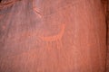 Ancient Petroglyphs in rock in Monument Valley, Utah