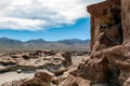 Ancient Petroglyphs on the Rocks at Yerbas Buenas in Atacama Desert, Chile, South America Royalty Free Stock Photo