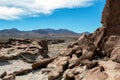 Ancient Petroglyphs on the Rocks at Yerbas Buenas in Atacama Desert, Chile, South America Royalty Free Stock Photo