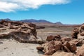 Ancient Petroglyphs on the Rocks at Yerbas Buenas in Atacama Desert, Chile, South America Royalty Free Stock Photo