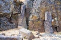 Ancient Petroglyphs on the Temani Pesh-wa Trail Royalty Free Stock Photo