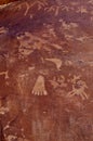 Ancient Petroglyphs, Valley of Fire State Park, Nevada, USA Royalty Free Stock Photo