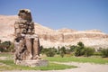 Ancient Pharaoh statue and column Royalty Free Stock Photo