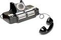 Ancient phone, off the hook Royalty Free Stock Photo