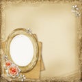 Ancient photo album page Royalty Free Stock Photo