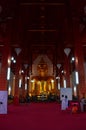 Ancient Phra Chao Ton Luang buddha statue in ubosot church for thai people travelers travel visit respect praying blessing holy