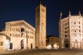 Ancient Piazza Duomo , city Parma, Italy at night Royalty Free Stock Photo