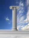 Ancient pillar with blue sky