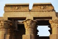 Ancient pillar and hieroglyphic at temple of Kom Ombo. Egypt